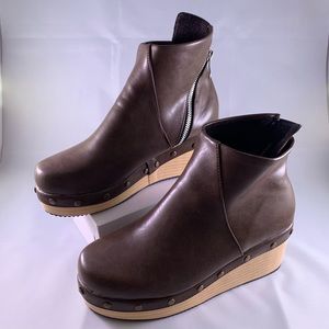 Brown Wedge Boots